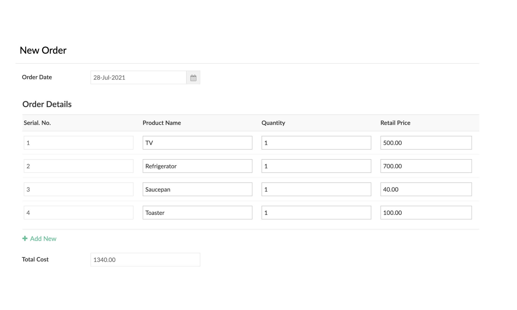 Create dynamic repeating sections