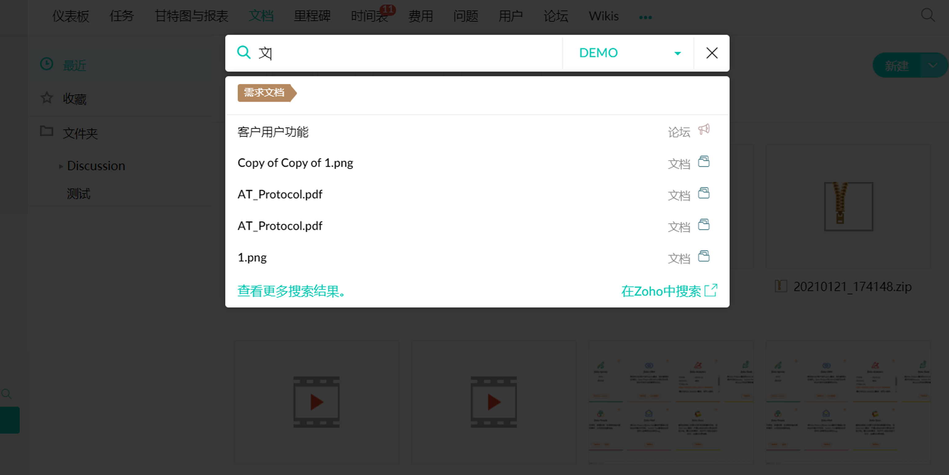 项目文件搜索